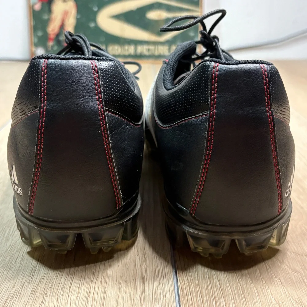 Adidas Tech Response Black White Leather Golf Shoes Men's Size 13 F33451
